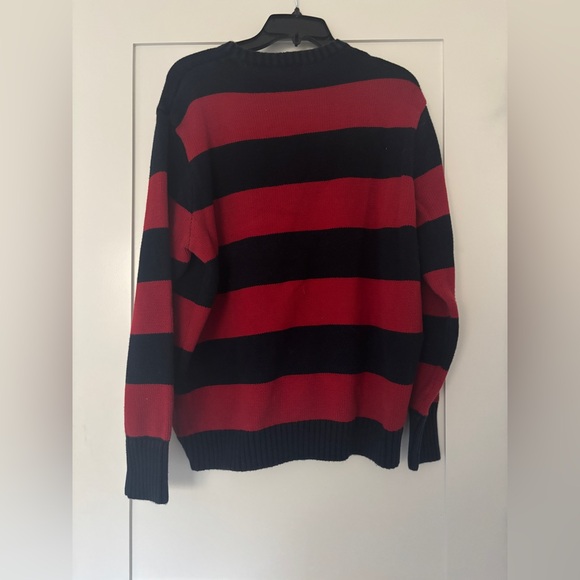John Galt/Brandy Melville Brianna Striped Sweater Navy and Red - Picture 2 of 4